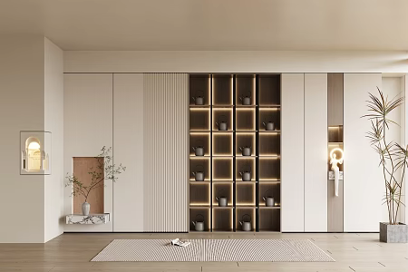 Modern Entrance Cabinet 3d model