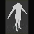 Black Fitted Bodysuit With Structured Shoulder Armor And Sci Fi Combat Design
