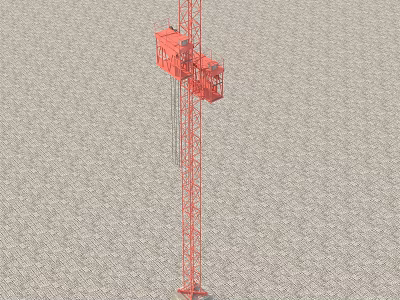 Modern Elevator Site Tower 3d model