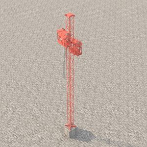 Modern Elevator Site Tower 3d model