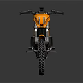 Orange Off Road Motorcycle With Modern Futuristic Design Large Tires And Black Accents