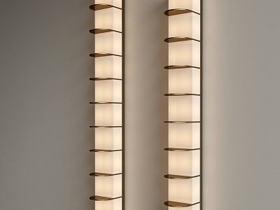 Modern Light Luxury Metal Wall Lamp Long Strip Wall Lamp 3d model