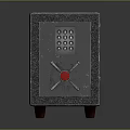 Sturdy Metal Safe Furniture with Combination Lock Red Dial Square Design and Legs