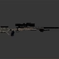 Modern Tactical Sniper Rifle With Scope Tan Black Finish And Precision Design