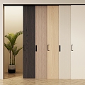 Modern sliding door sliding door sliding door invisible sliding door hidden sliding door 3d model