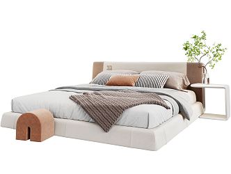 Modern Double Bed 3d model