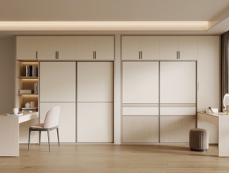 modern wardrobe sliding door wardrobe 3d model