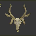 Low Poly Deer Skull Design With Geometric Shapes And Minimalist Aesthetic