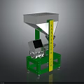 Karl Mayer Industrial Machine With Green Base Yellow Label And Feeding Hopper