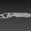 Tactical Combat Knife With Serrated Blade Black Handle And Ergonomic Grip Design