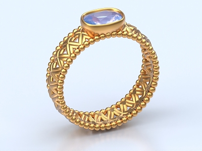 Ring Diamond Ring Gold Ring Jewelry 3d model