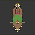 Playful Colorful Toy Pirate Ship With Decorative Sails And Skull Design