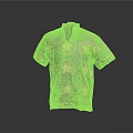 Classic Vintage Printed Short Sleeve Shirt With Circular Gold Accent Patterns