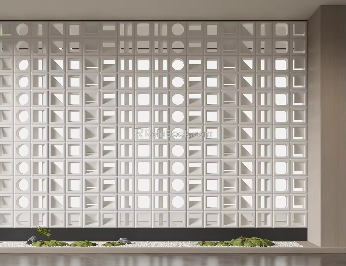 Modern partition brick 3d model