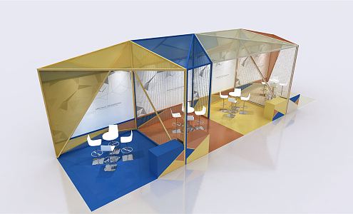 Modern Exhibition Hall 3d model