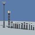 Outdoor Lights Display With Multiple Styles And Modern Design Features 3d model