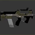 Tactical Assault Rifle With Camouflage Finish Tactical Scope And Ergonomic Grip Design