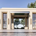 Modern Gate Simple Entrance Gate 3d model