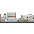 Modern Museum Building With Angular Glass Structures And Outdoor Greenery