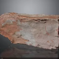 Red And Gray Wooden Stone With Natural Textured Surface For Decorative Use