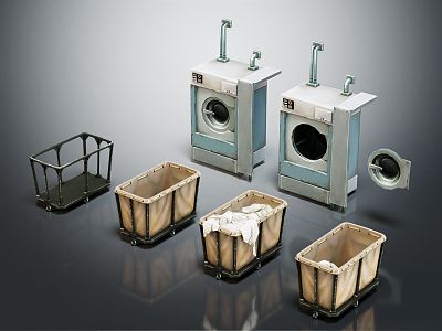 Commercial washing machine Industrial LOFT washing machine 3d model