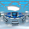 Dispatching Hall Monitoring Center Hall 3d model