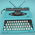 Retro Typewriter Pop Music 3d model