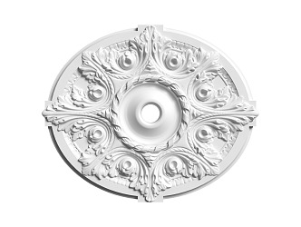 European-style lamp panel gypsum component carved 3d model