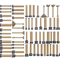 Chinese style column bucket arch mortise and tenon structure new Chinese style ancient architecture column bucket arch mortise and tenon column ancient architecture wooden column head ancient architecture mortise and tenon component 3d model