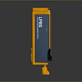 Automatic Parking Barrier Gate With Yellow Control Cabinets And Red White Striped Boom