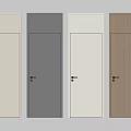 Modern Minimalist Hinged Doors In Various Colors And Wood Texture Finishes
