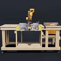 Professional Woodworking Table Saw Power Tool For Precision Cutting On Workbench