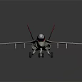 Detailed White Blue Red Fighter Jet Model With Tail Fins Cockpit And Landing Gear