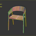 Minimalist Light Wooden Chair With Armrest Design And Simple Natural Style