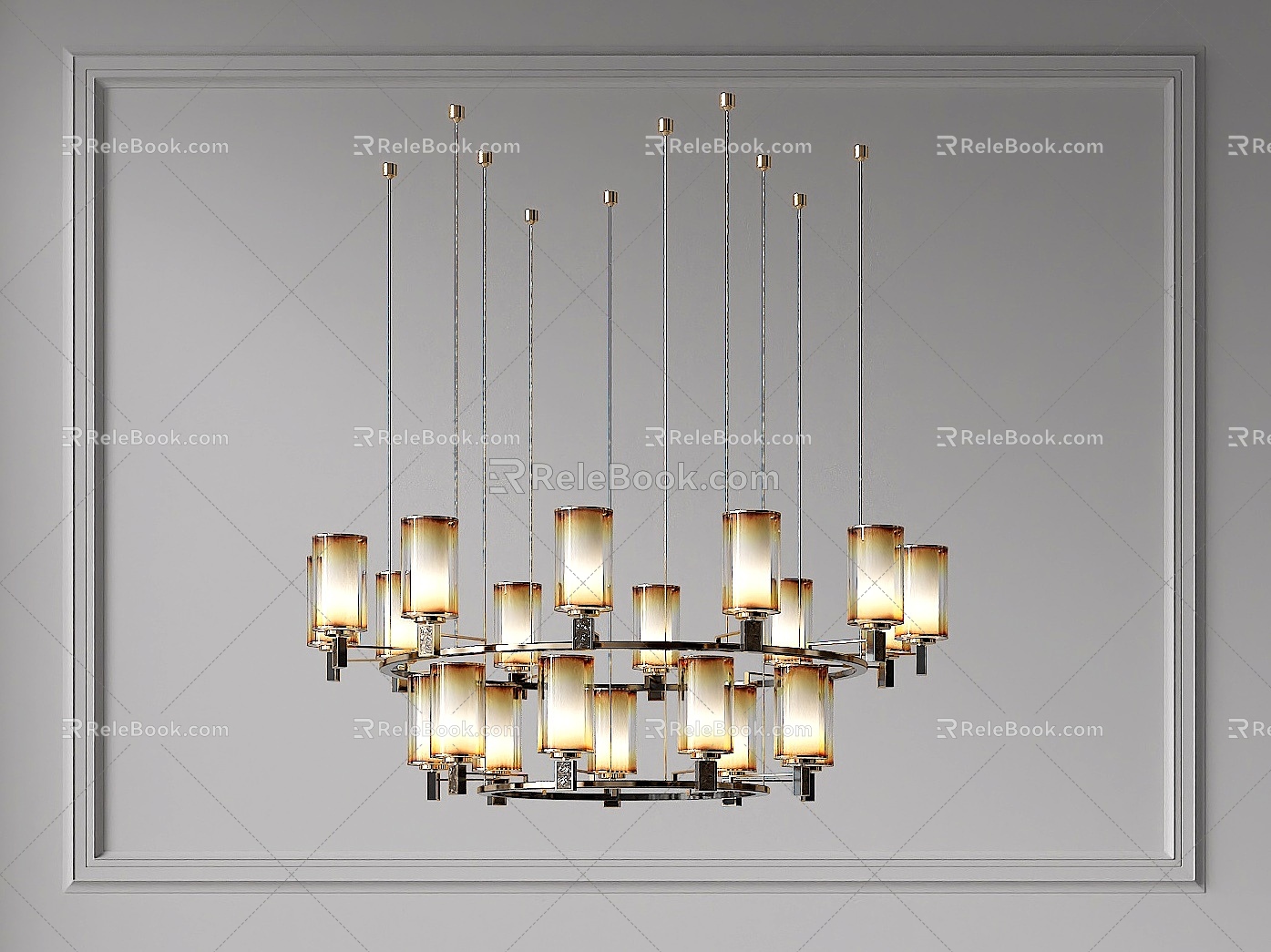 Modern chandelier large chandelier 3d model