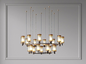 Modern chandelier large chandelier 3d model