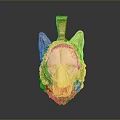 Stylish Golden Wolf Head Pendant With Detailed Design For Fashion Accessory