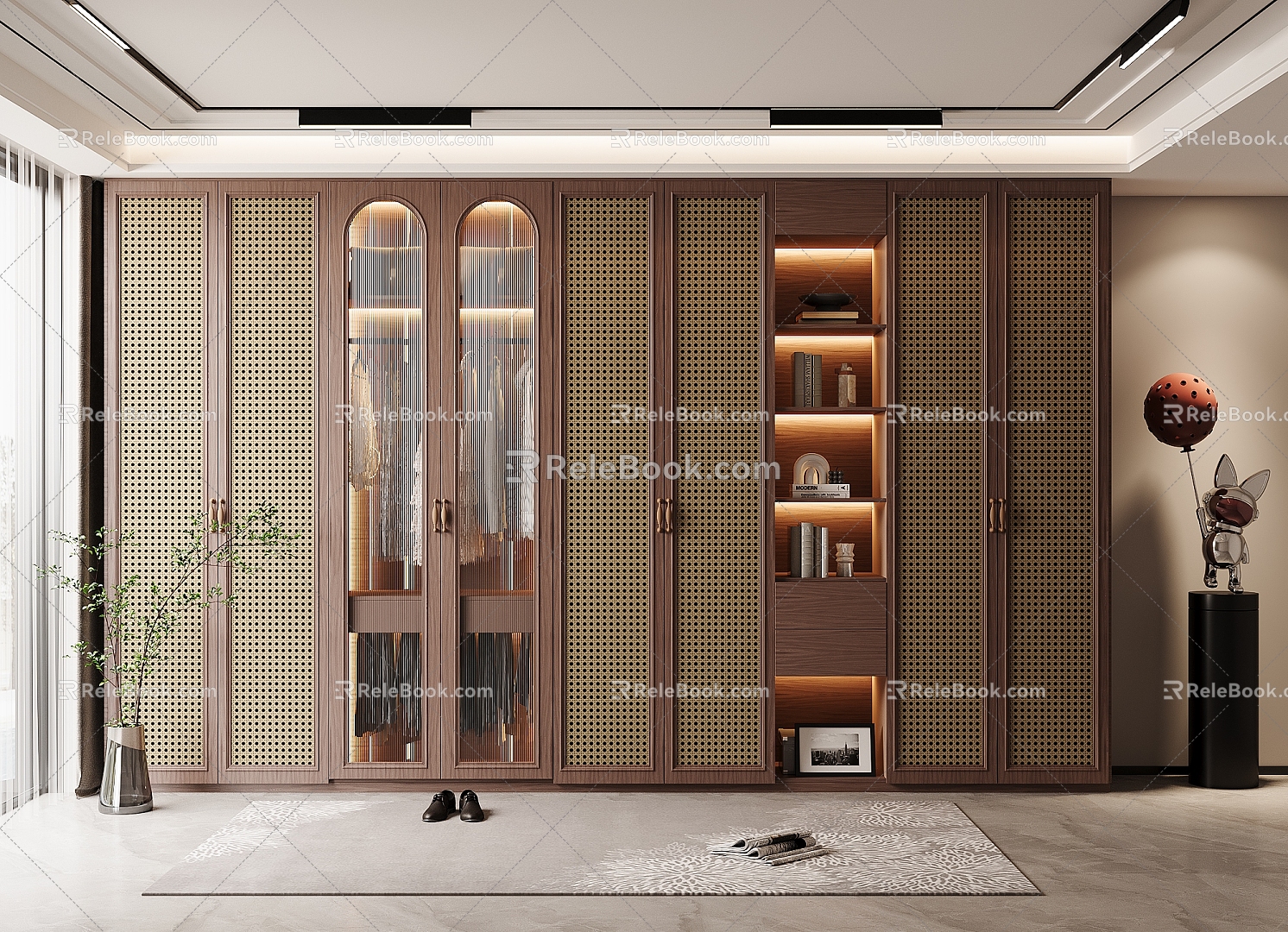 Middle style wardrobe 3d model