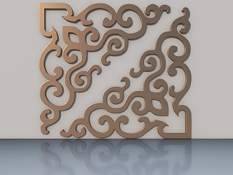 Ethnic wind pattern decorative pattern 3d model