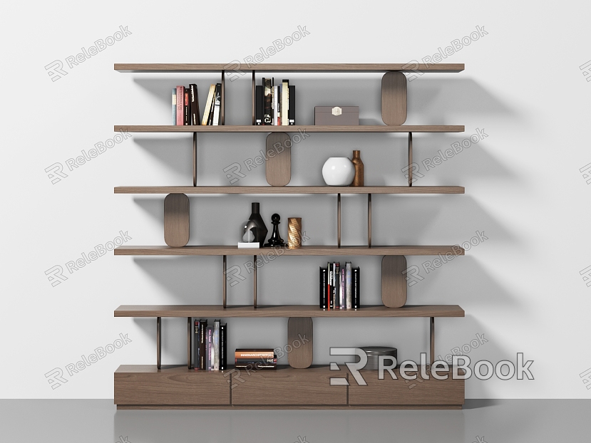 Modern Bookshelf Wooden Bookshelf Bookcase model