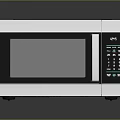 Modern Microwave Oven With Black Door And Digital Control Panel 3d model