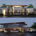Modern Gate Main Entrance Gate 3d model