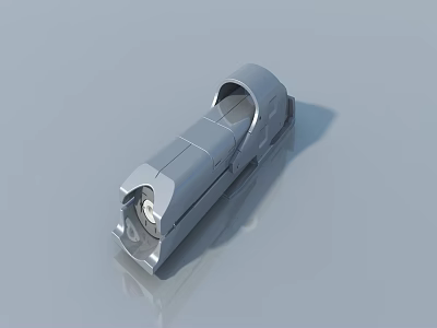 Modern Swing Door With Smooth Metal Surface And Durable Hardware Design 3d model