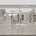 Modern Fashion Clothing Store Interior Design With Display Mannequins And Glass Windows