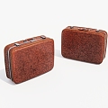 Vintage Leather Suitcase 3d model