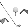 Essential Golf Sports Equipment With Clubs Ball And Tee For Professional Games