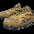 Brown Casual Sneakers With Mesh Panels And Lace Up Design Durable Sole