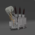 Industrial Power Transformer With Three Insulating Bushings Winding Coils And Control Unit