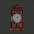 Traditional Wooden Mantel Clock Furniture With Roman Numeral Dial And Decorative Top