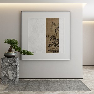 New Chinese Landscape Painting Decorative Painting 3d model